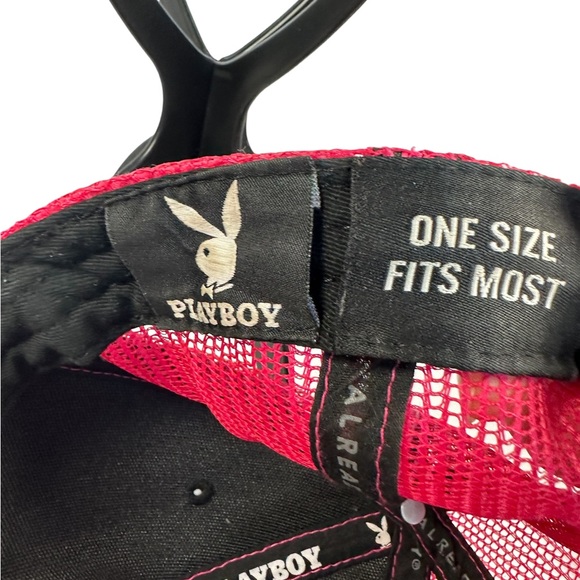 Playboy Rabbit Head Trucker Black and Pink hat main image 9